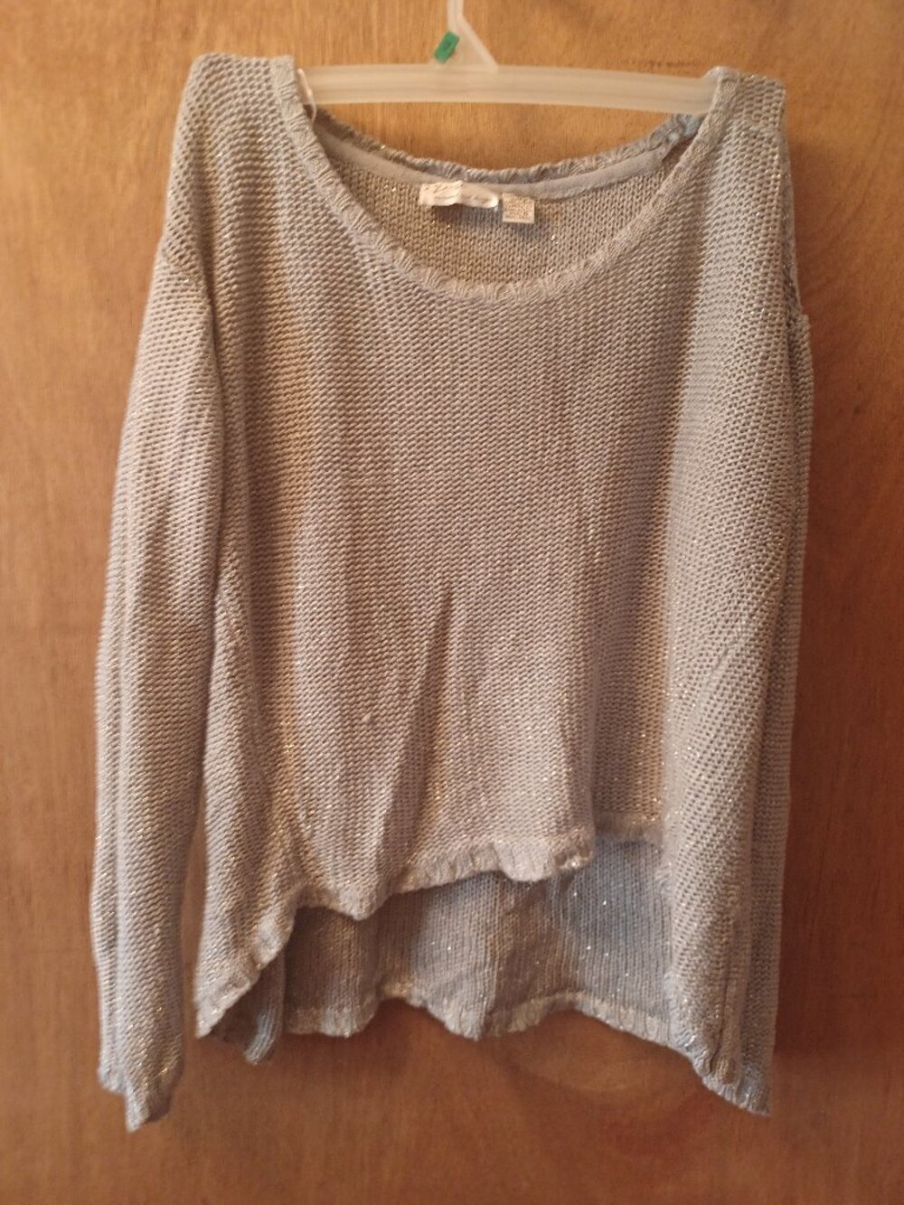 RD Style Gray With Threads Of Silver Woman's Sweater